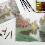 Акварель по сырому: техника пейзаж цветы