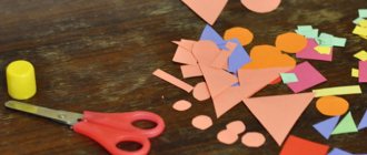 Geometric shapes made of paper