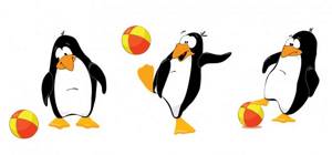 Пингвины с мячом